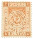 Marca da Bollo del Comune di VITA su Carta Bianca Sottile di dimensioni 26,5 x 34 mm