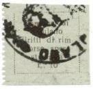 Marca da Bollo del Comune di VITULANO su Carta Bianca Sottile di dimensioni 23,5 x 22 mm
