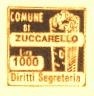 Marca da Bollo del Comune di ZUCCARELLO su di dimensioni 20 x 20 mm