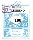 Marca da Bollo del Comune di PATERNO POTENZA su Carta Bianca di dimensioni 21,5 x 28 mm