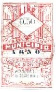 Marca da Bollo del Comune di ARNO su Carta Bianca di dimensioni 25 x 42 mm