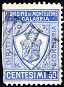 Marca da Bollo del Comune di MONTELEONE DI CALABRIA su Carta Bianca Sottile di dimensioni 19,5 x 25 mm