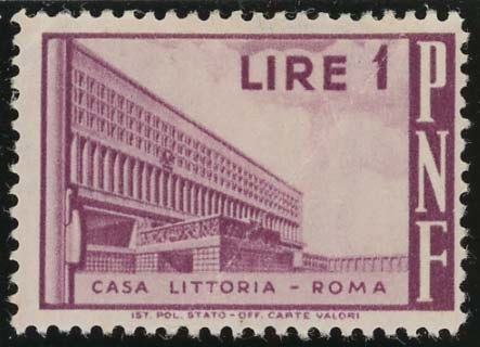 Marca da Bollo del Comune di LITTORIA su Carta Bianca di dimensioni mm