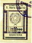 Marca da Bollo del Comune di SANTA MARIA LA SANITA su Carta Bianca di dimensioni 20 x 30 mm